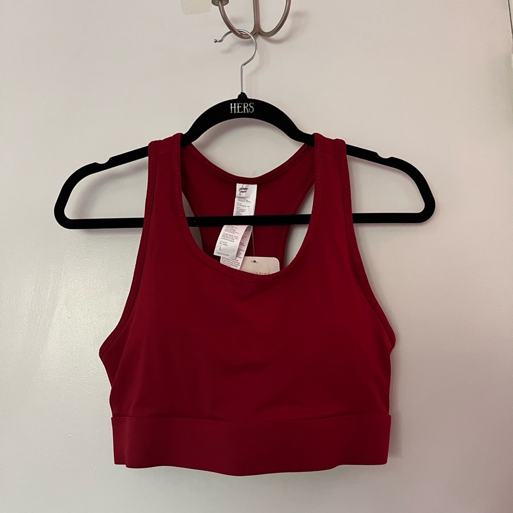 Fabletics sports bra with cellphone pocket size L